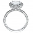 Three Rows Pave Set Engagement Rings-5