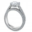 Three-Sided Eternity Micro-Pave Set Platinum Band-1