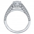 Bead-Set Platinum Engagement Ring