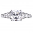 Bead-Set Platinum Engagement Ring