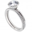 Platinum Bezel Set Solitaire Engagement Ring