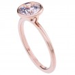 18 Karat Rose Gold Bezel Set Solitaire Engagement Ring