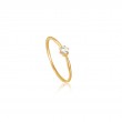 14KT Gold White Sapphire Band Ring