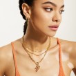Gold Mixed Link Charm Chain Connector Necklace-3
