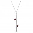 14KW Diamond and Ruby Necklace
