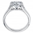 Half-Bezel Platinum Engagement Ring