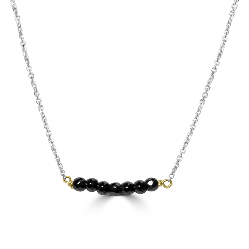 14KR Black Diamond Necklace