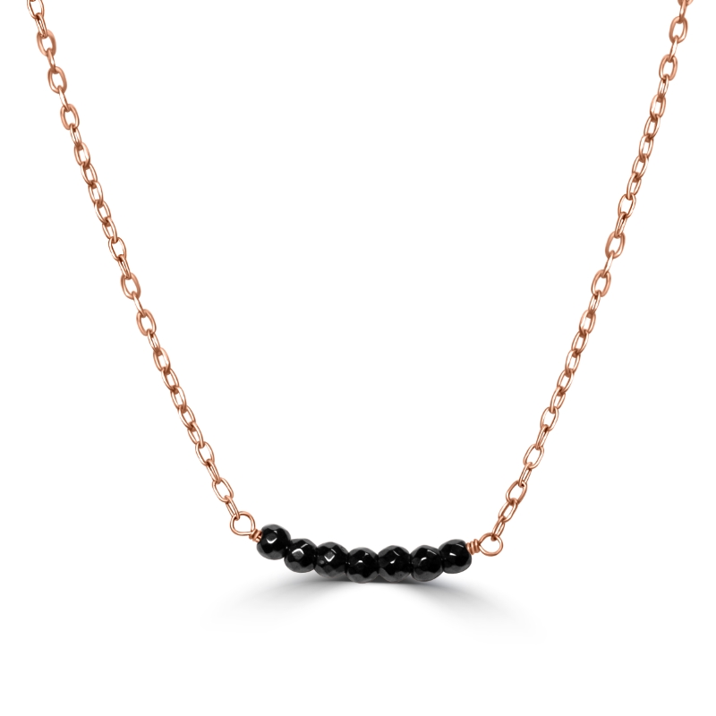 14KR Black Diamond Necklace