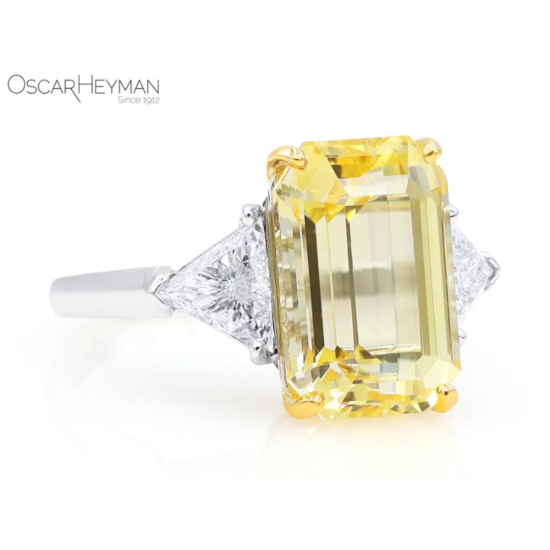 8.51ct Unheated Yellow Sapphire Ring