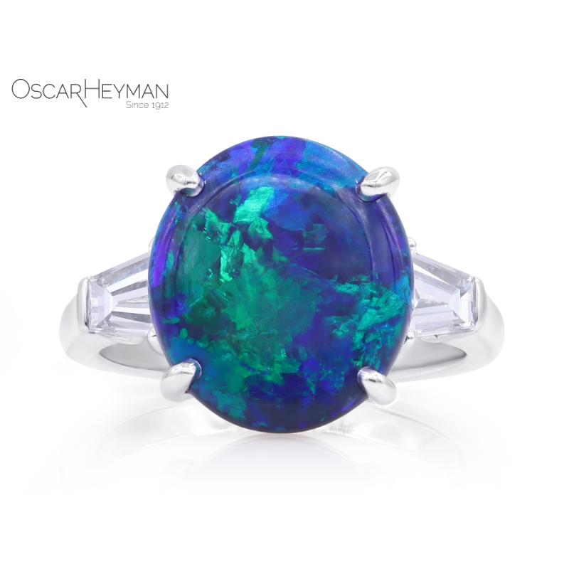 4.24ct Black Opal Ring