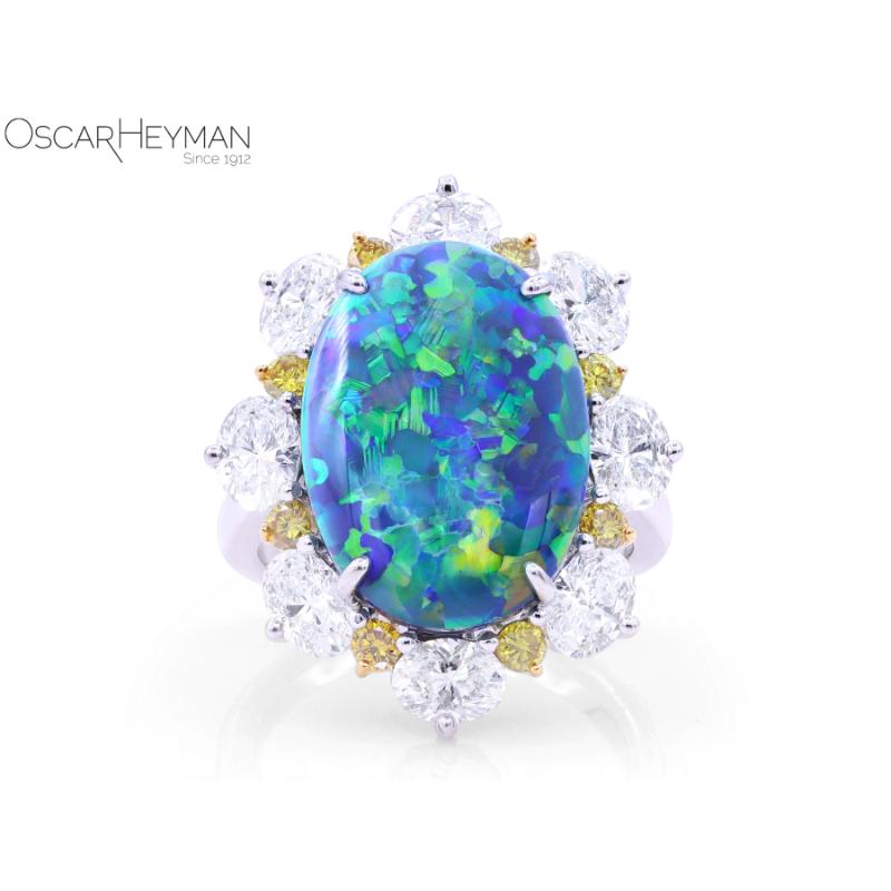 5.82ct Black Opal Ring