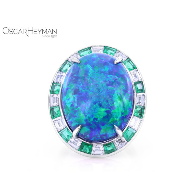 17.19ct Black Opal Ring