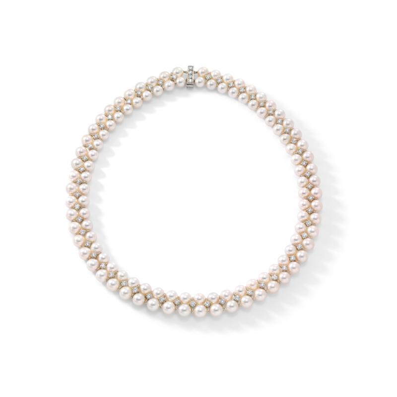 Two Row Pearl Necklace