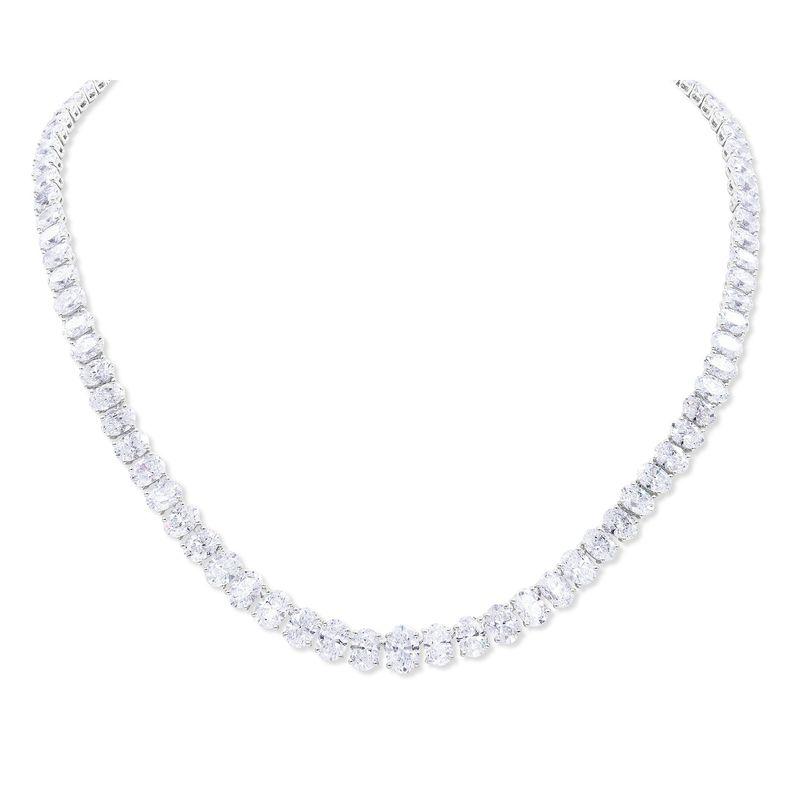 34tcw Oval Diamonds Necklace