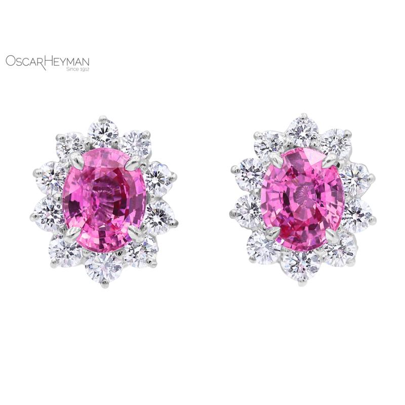 Pink Sapphire Entourage Earrings