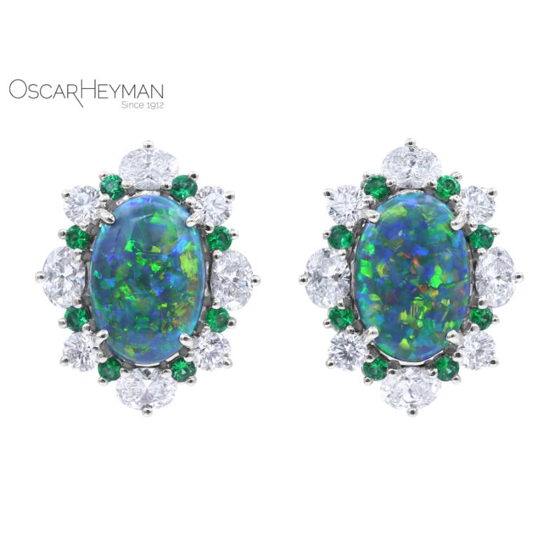 Black Opal Earrings