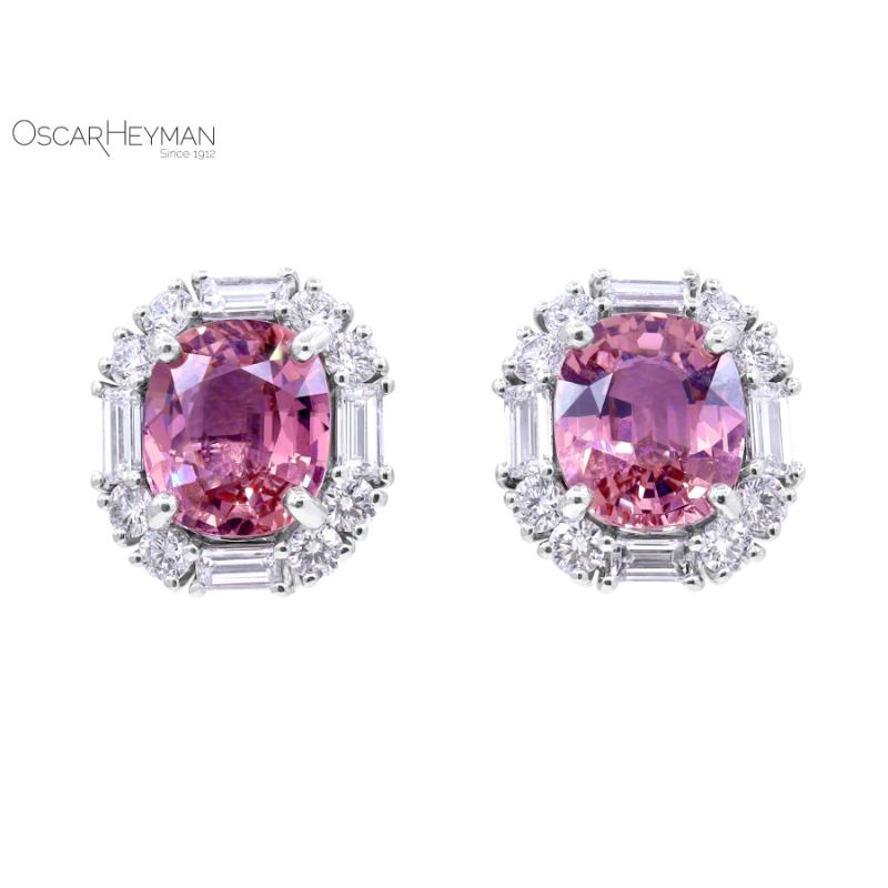 Pink Sapphire Earrings