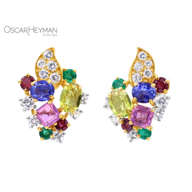 Multi-Color Gemstone Earrings