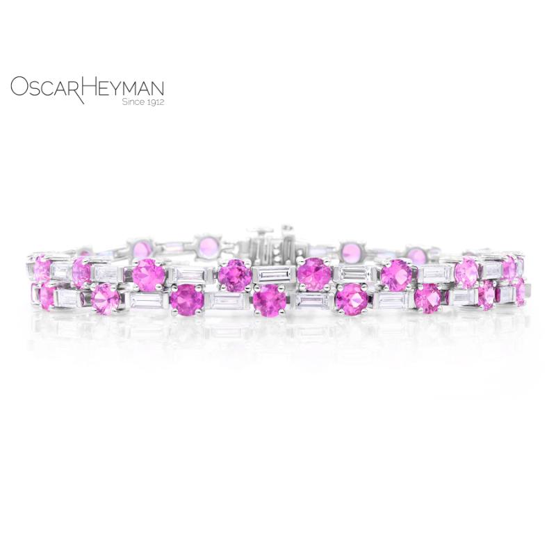 Pink Sapphire Boolean Bracelet