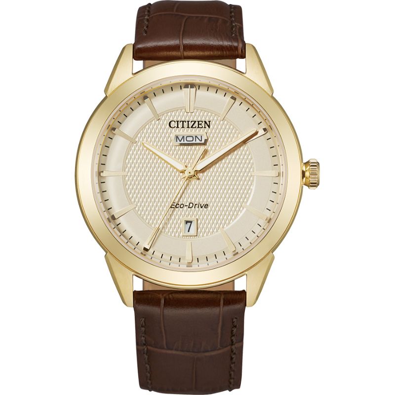 Citizen Dress/Classic Eco Men's Watch, Stainless Steel Champagne Dial