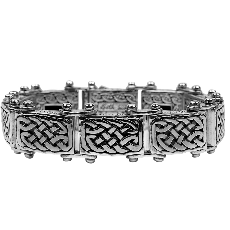 Sterling Silver Oxidized Celtic Knotwork Bracelet