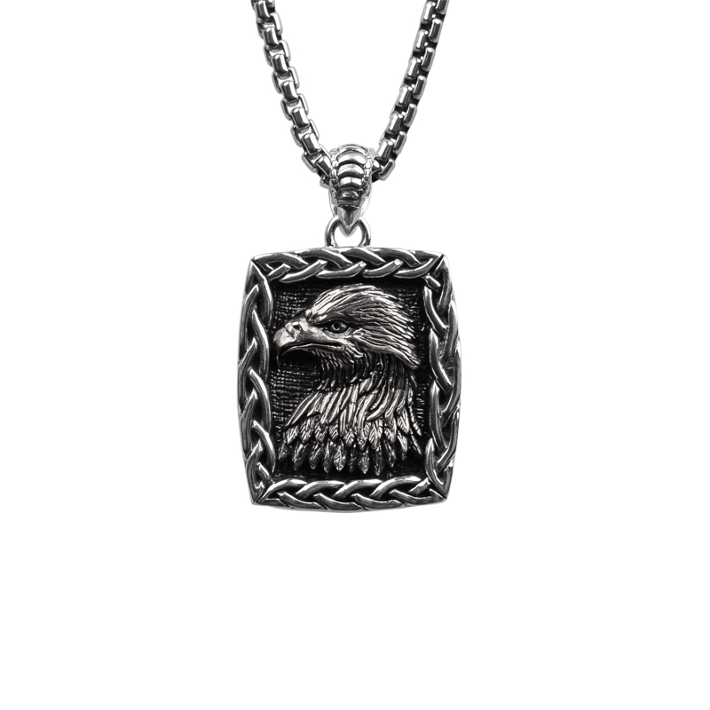 Sterling Silver Oxidized Medium Eagle Pendant