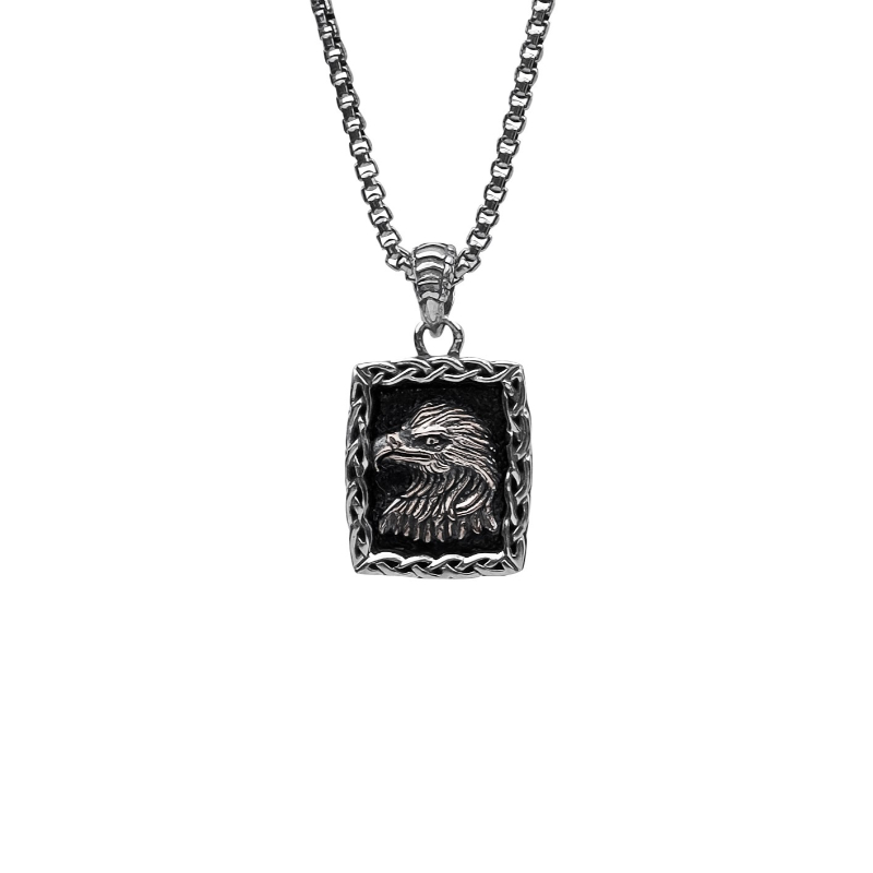 Sterling Silver Oxidized Small Eagle Pendant