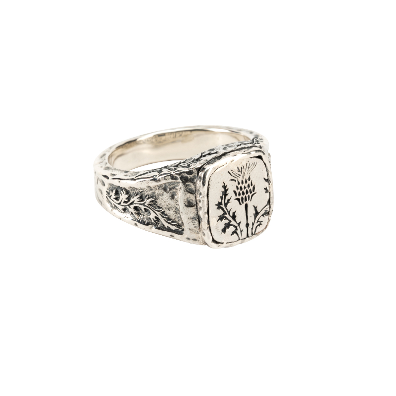 Sterling Silver Thistle Ring