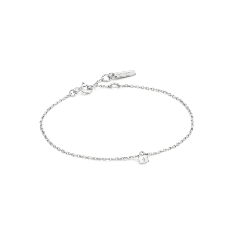 Silver Padlock Bracelet 