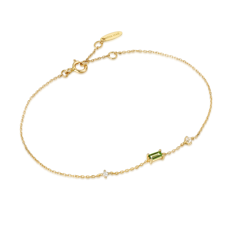14KT Gold White Sapphire Bracelet