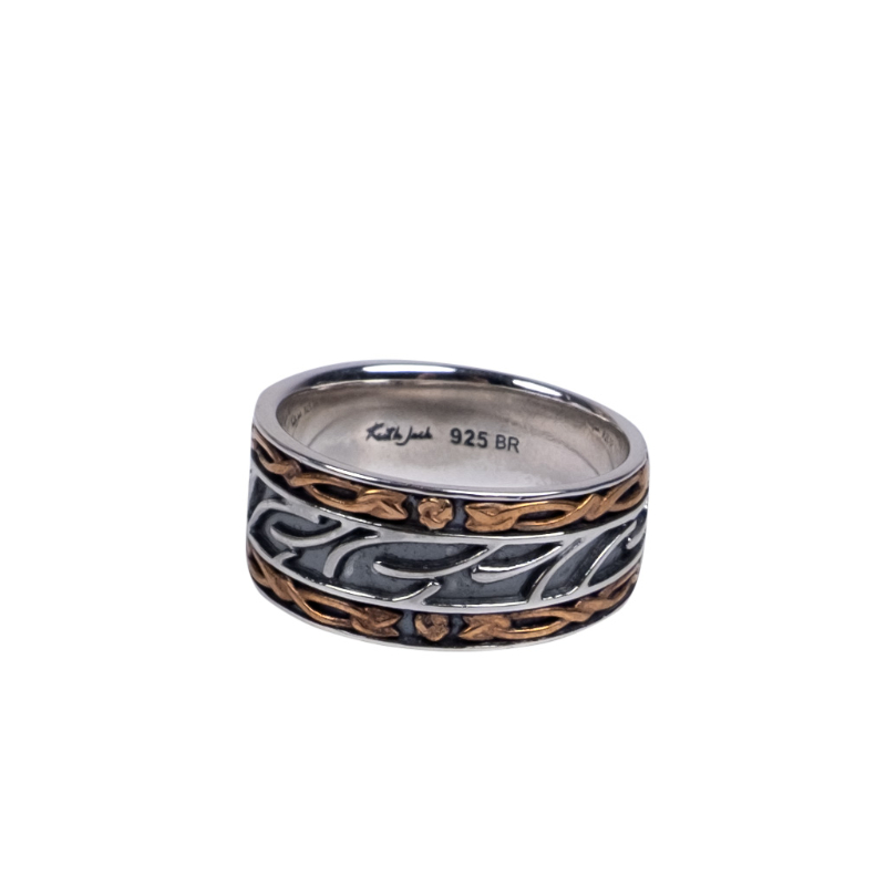 Sterling Silver Oxidized Bronze Cernunnos Ring