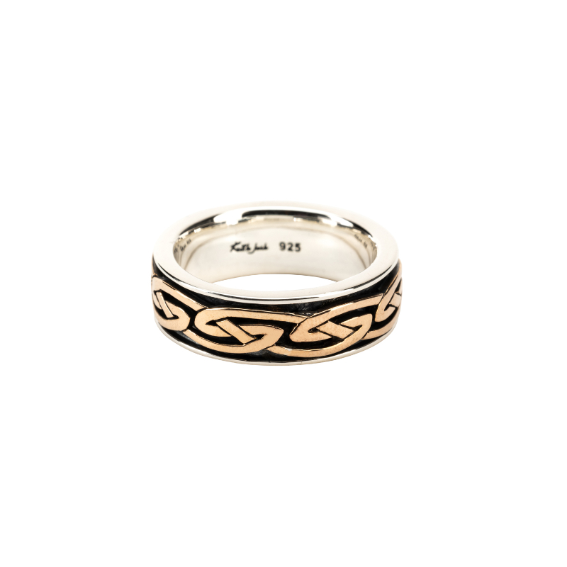 Sterling Silver Oxidized Bronze Eternity "Laro" Ring