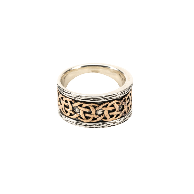 Sterling Silver Oxidized Bronze Barked Scavaig Ring