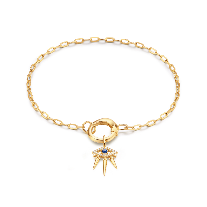 Gold Evil Eye Charm Bracelet