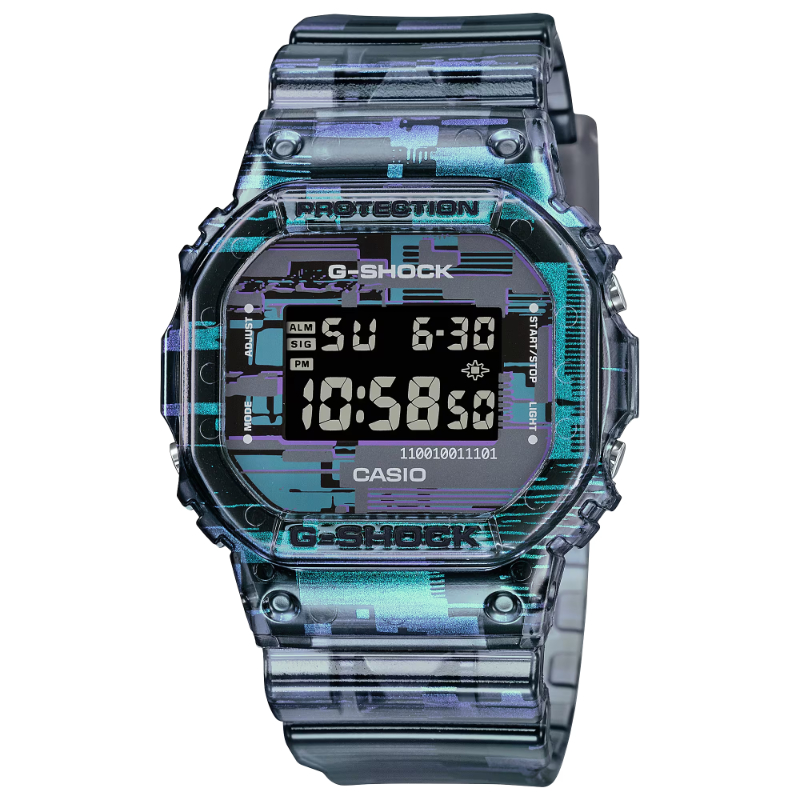 G-Shock Digital Resin Black Skeleton Watch, 200m WR