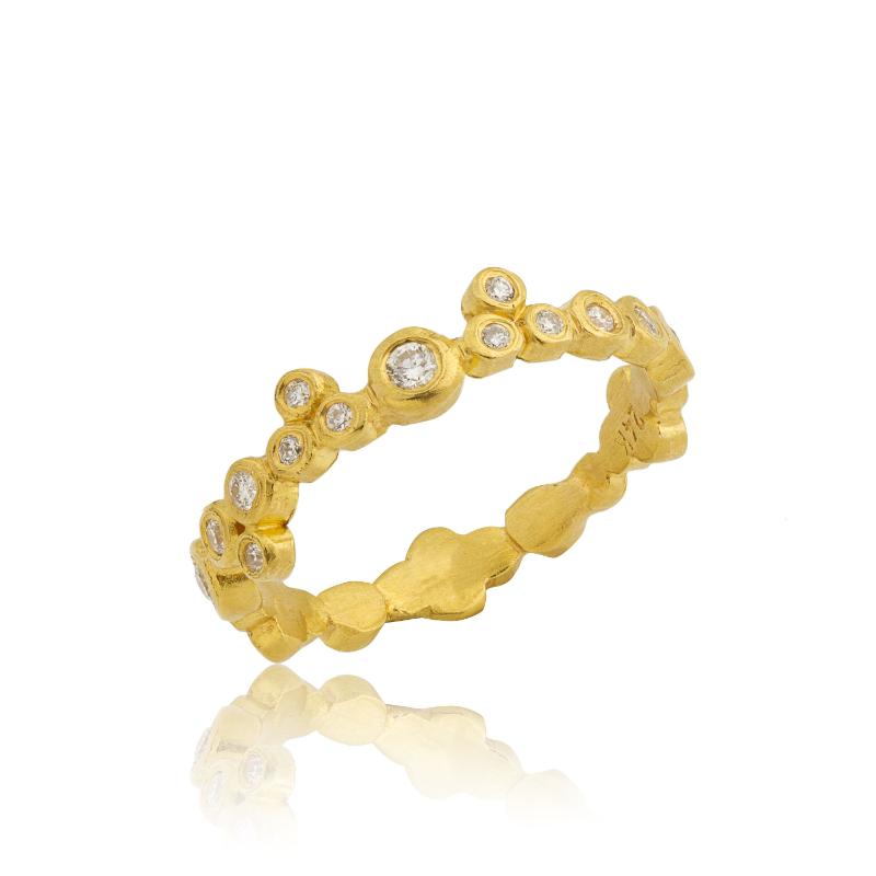Lika Behar  Dylan 24K Gold Stackable Diamond Band