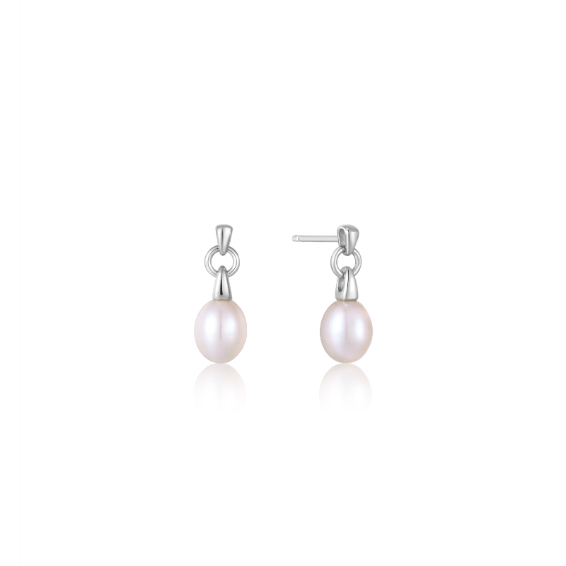 Pearl Drop Stud Earrings