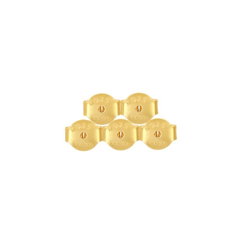 GOLD REPLACEMENT BUTTERFLY BACK  X 5