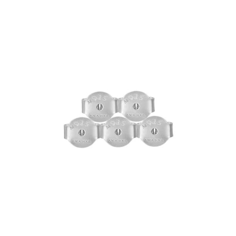 SILVER  REPLACEMENT BUTTERFLY BACK  X 5