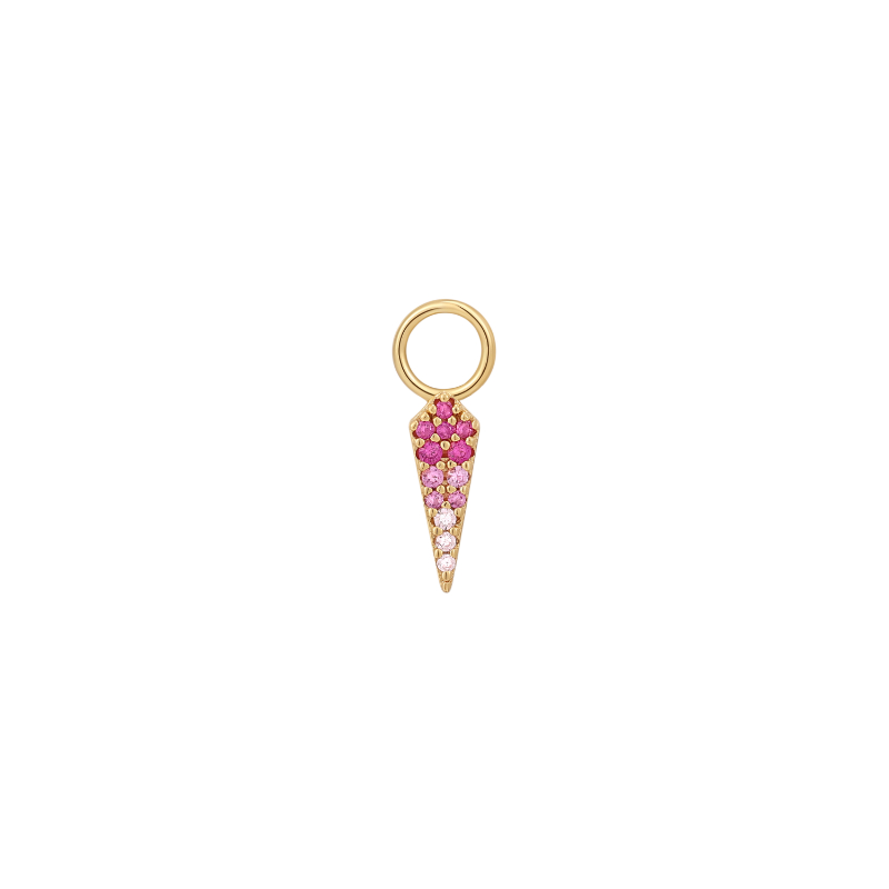 Gold Ombré Pink Earring Charm