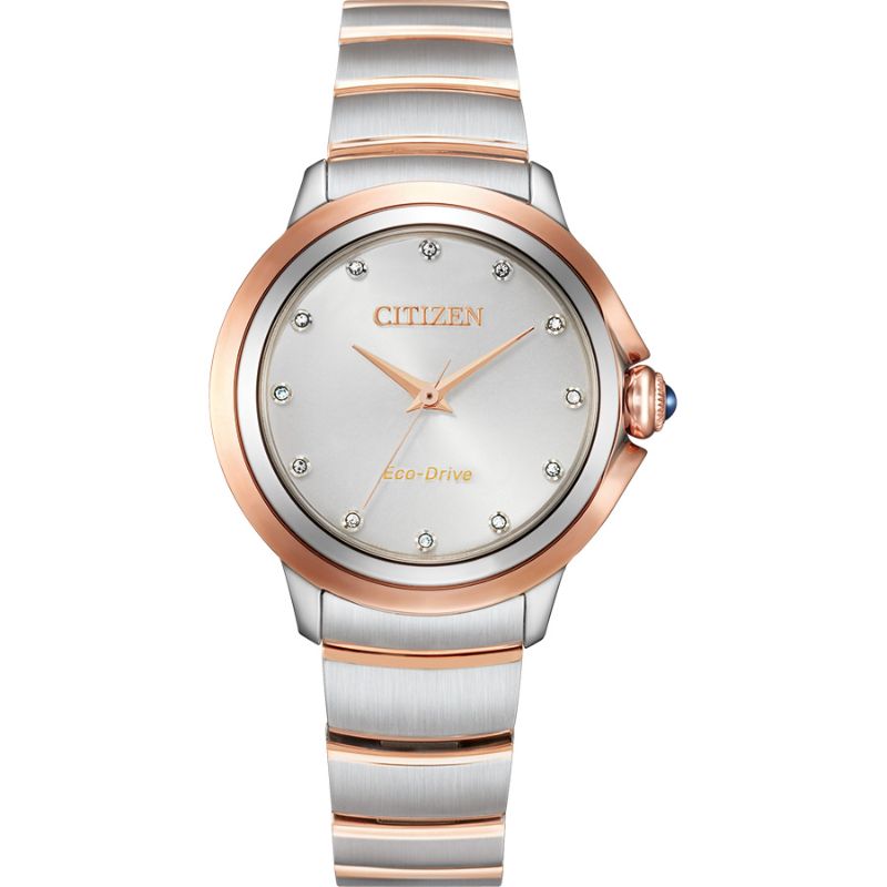 Citizen Dress/Classic Eco Women's Watch, Stainless Steel Silver-White Dial