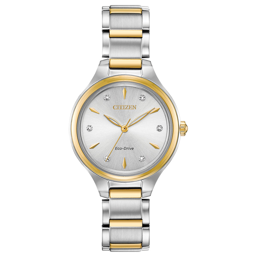 Citizen Dress/Classic Eco Women's Watch, Stainless Steel Silver-White Dial