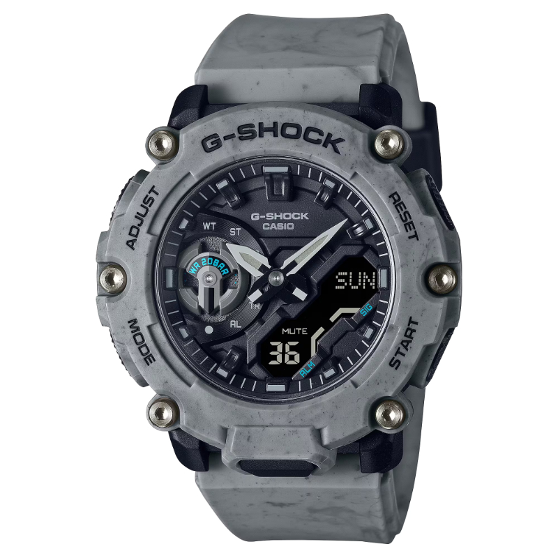 G-Shock Analog-Digital Resin Gray Watch w/Black Dial, 200m WR