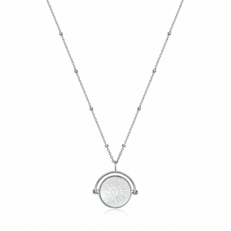 Sunbeam Emblem Silver Necklace