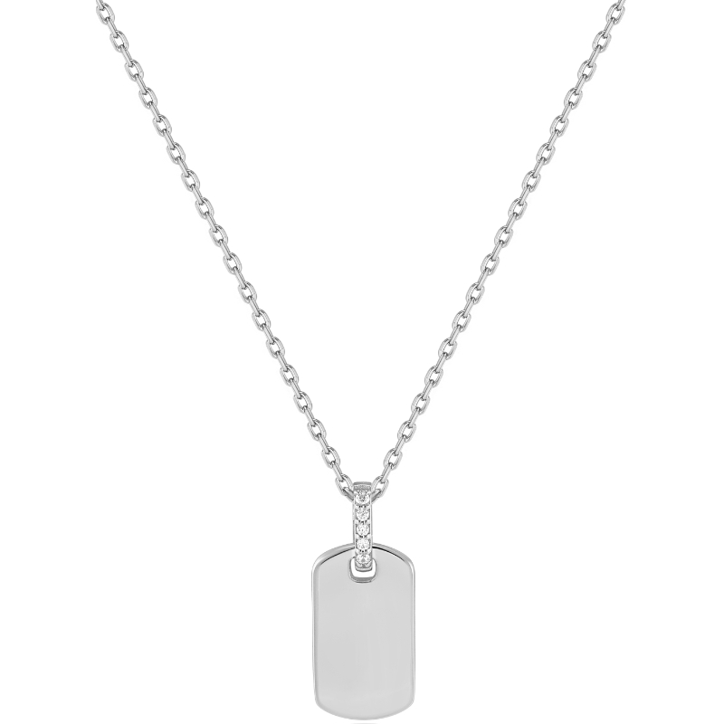 Glam Tag Pendant Necklace