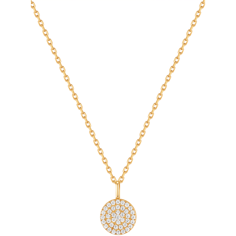 Glam Disc Pendant Necklace