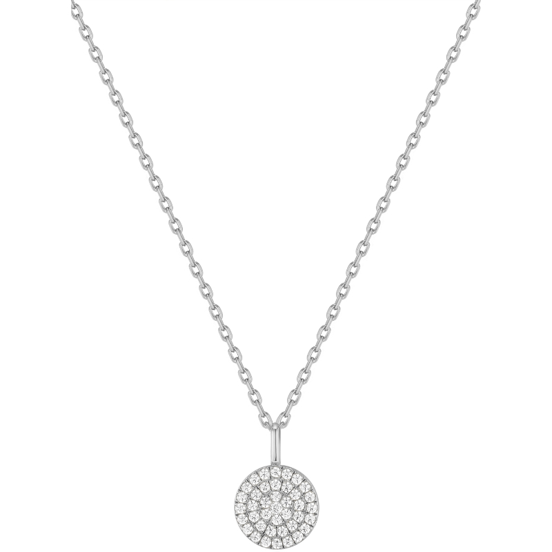 Glam Disc Pendant Necklace