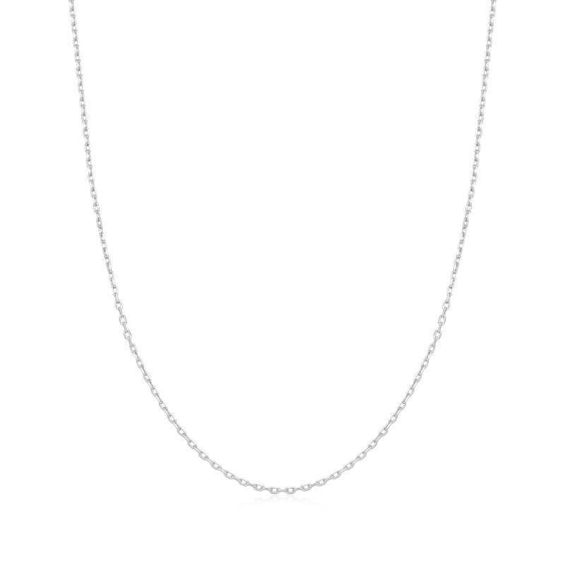 Silver Mini Link Charm Chain Necklace