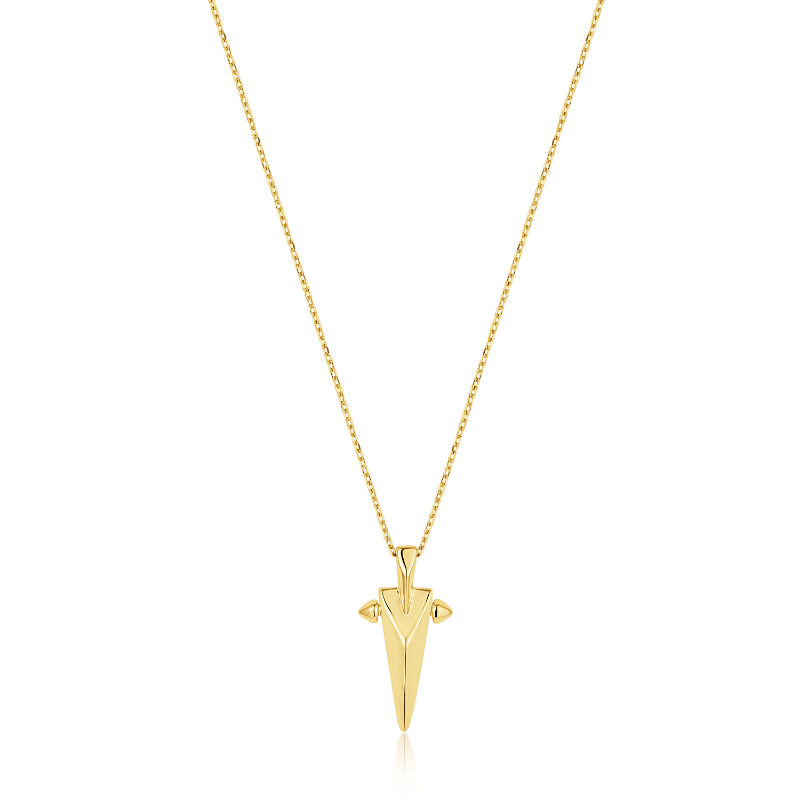 Gold Geometric Point Pendant Necklace