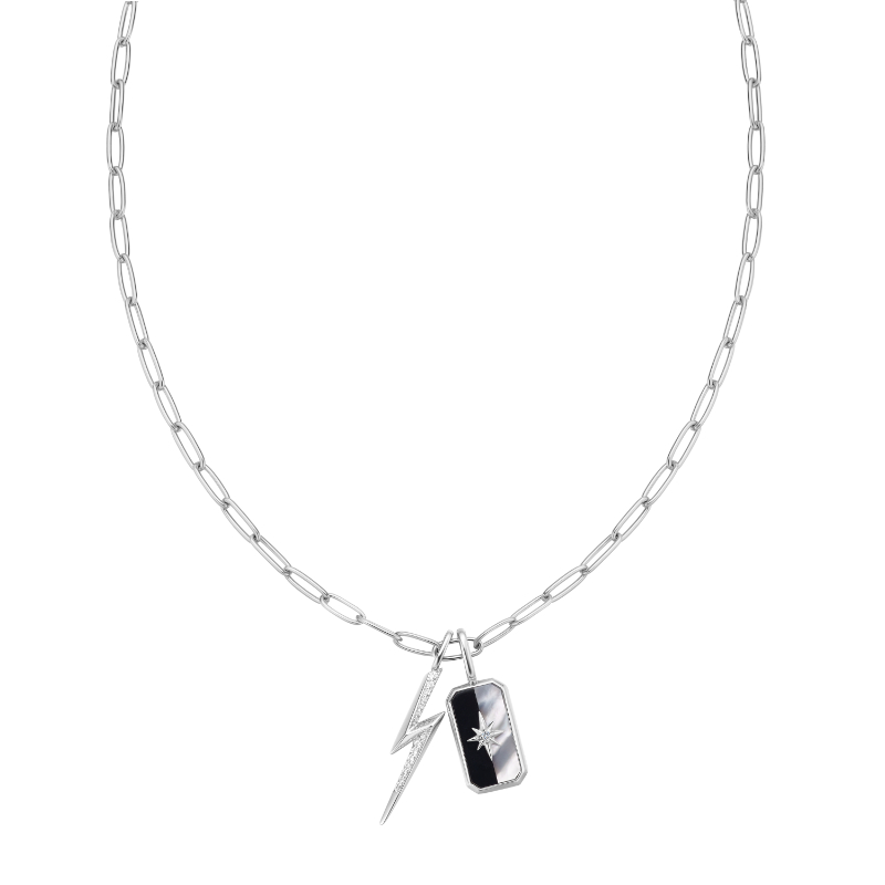Silver Reflections Charm Necklace